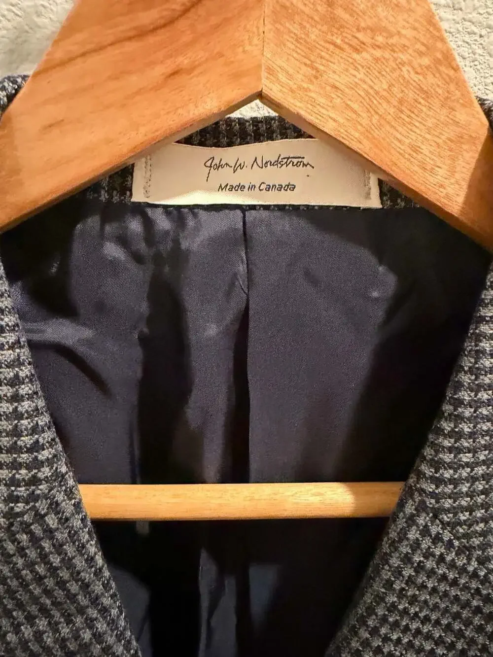 John W. Nordstrom Lanificio di Pray Wool and Silk Houndstooth Blazer